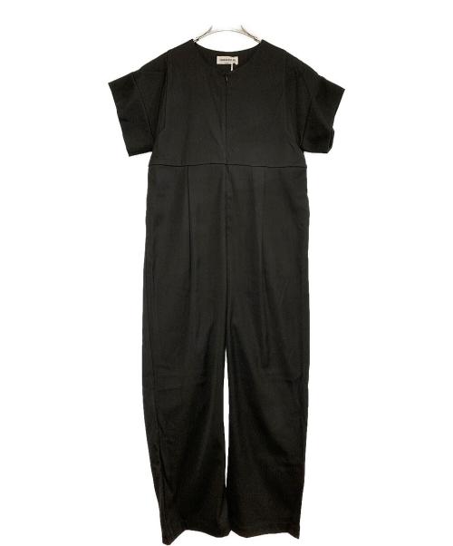 CAVEZA ROSSO（カベサ ロッソ）caveza rosso (カベサ ロッソ) オープンフロントハイウエストオールインワン サロペット ブラック サイズ:38 未使用品の古着・服飾アイテム