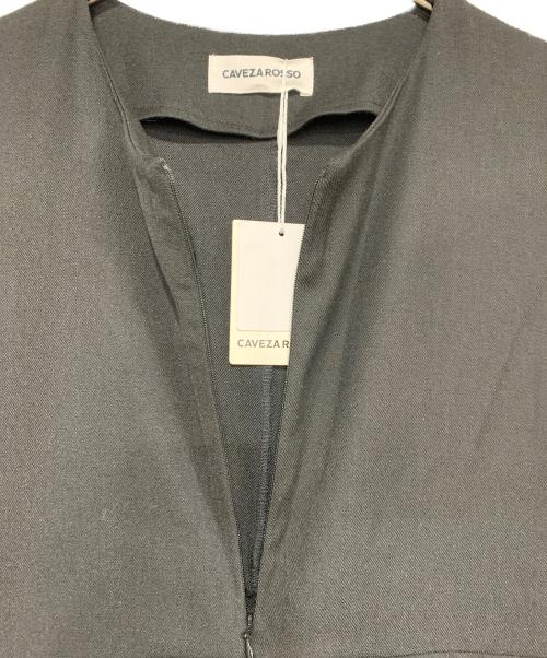 CAVEZA ROSSO（カベサ ロッソ）caveza rosso (カベサ ロッソ) オープンフロントハイウエストオールインワン サロペット ブラック サイズ:38 未使用品の古着・服飾アイテム