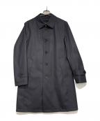 BLACK LABEL CRESTBRIDGEブラックレーベル クレストブリッジ）の古着「テクニカルウールシャークスキンステンカラーコート」｜ブラック