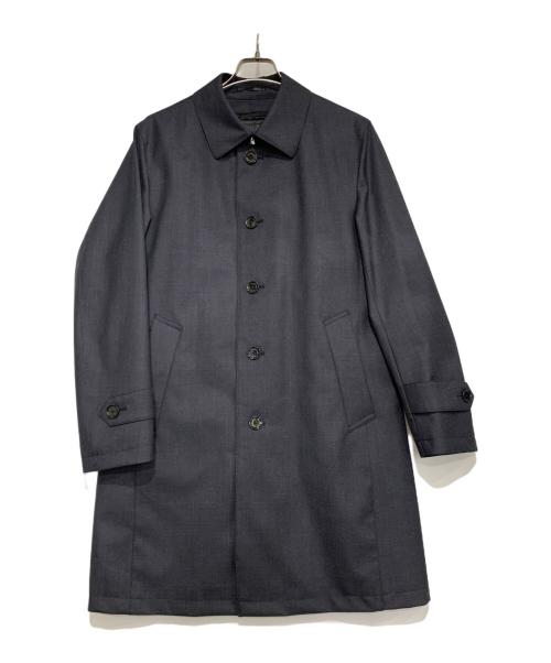 BLACK LABEL CRESTBRIDGE（ブラックレーベル クレストブリッジ）BLACK LABEL CRESTBRIDGE (ブラックレーベル クレストブリッジ) テクニカルウールシャークスキンステンカラーコート ブラック サイズ:Mの古着・服飾アイテム