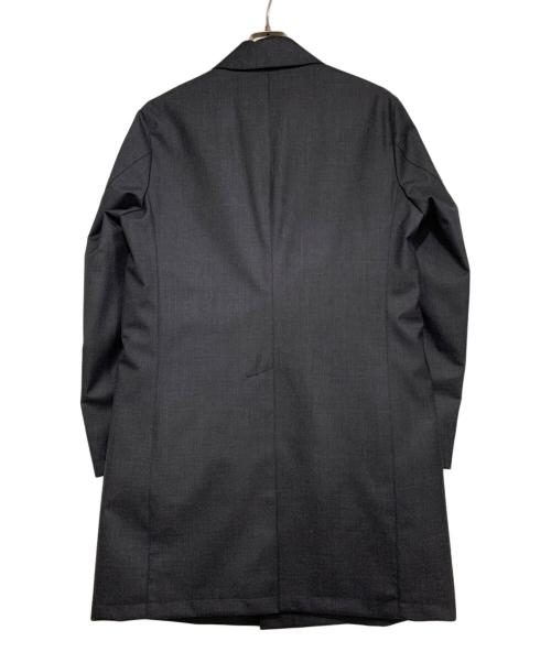 BLACK LABEL CRESTBRIDGE（ブラックレーベル クレストブリッジ）BLACK LABEL CRESTBRIDGE (ブラックレーベル クレストブリッジ) テクニカルウールシャークスキンステンカラーコート ブラック サイズ:Mの古着・服飾アイテム