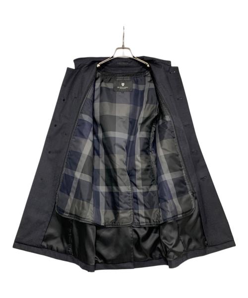 BLACK LABEL CRESTBRIDGE（ブラックレーベル クレストブリッジ）BLACK LABEL CRESTBRIDGE (ブラックレーベル クレストブリッジ) テクニカルウールシャークスキンステンカラーコート ブラック サイズ:Mの古着・服飾アイテム