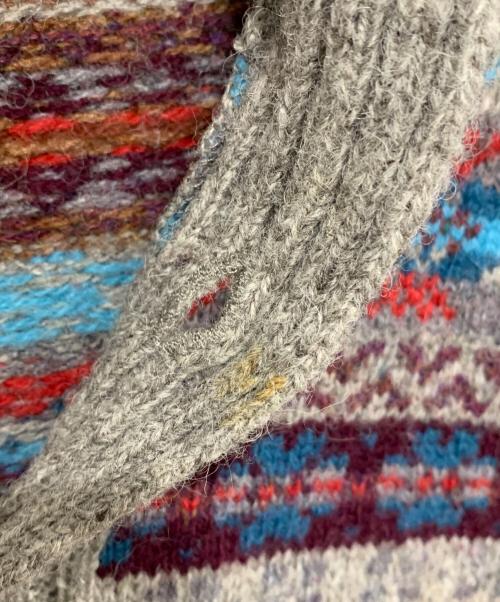 Jamieson's（ジャミーソンズ）Jamieson's (ジャミーソンズ) ショールカラーニット マルチカラー サイズ:-の古着・服飾アイテム