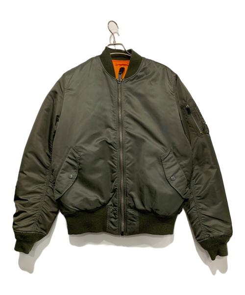 ALPHA INDUSTRIES（アルファインダストリーズ）ALPHA INDUSTRIES (アルファインダストリーズ) フライトジャケット オリーブ サイズ:XLの古着・服飾アイテム