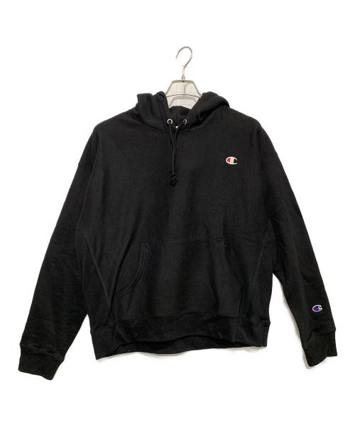 Champion REVERSE WEAVE（チャンピオン リバース ウィーブ）Champion REVERSE WEAVE (チャンピオン リバース ウィーブ) プルオーバーパーカー ブラック サイズ:5L 未使用品の古着・服飾アイテム
