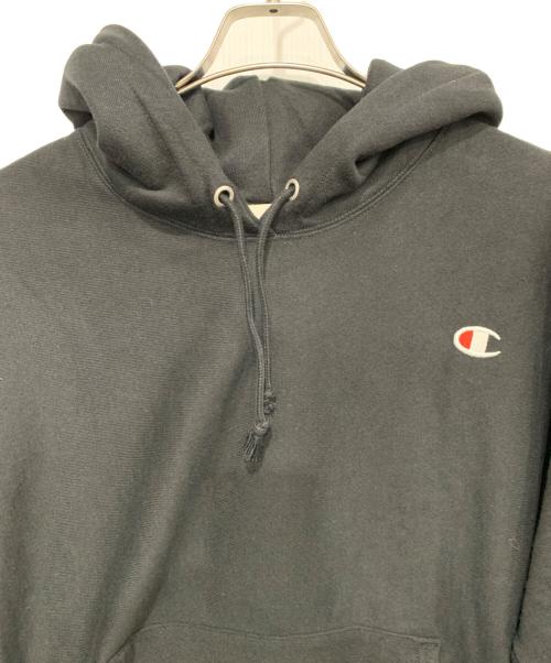 Champion REVERSE WEAVE（チャンピオン リバース ウィーブ）Champion REVERSE WEAVE (チャンピオン リバース ウィーブ) プルオーバーパーカー ブラック サイズ:5L 未使用品の古着・服飾アイテム