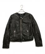 DIESELディーゼル）の古着「ラムレザージャケット」｜ブラック