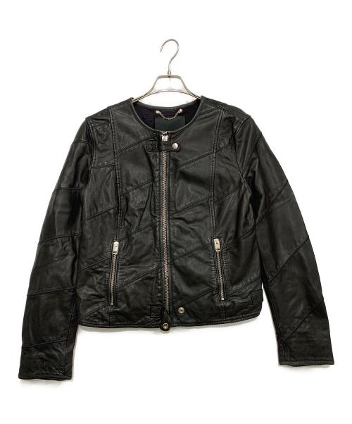 DIESEL（ディーゼル）DIESEL (ディーゼル) ラムレザージャケット ブラック サイズ:Mの古着・服飾アイテム