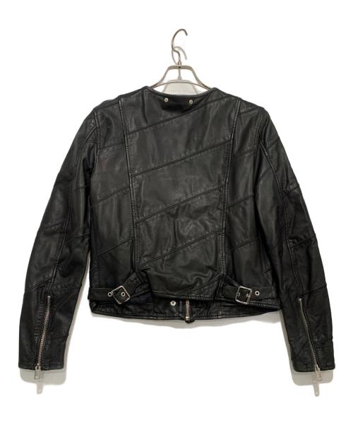DIESEL（ディーゼル）DIESEL (ディーゼル) ラムレザージャケット ブラック サイズ:Mの古着・服飾アイテム