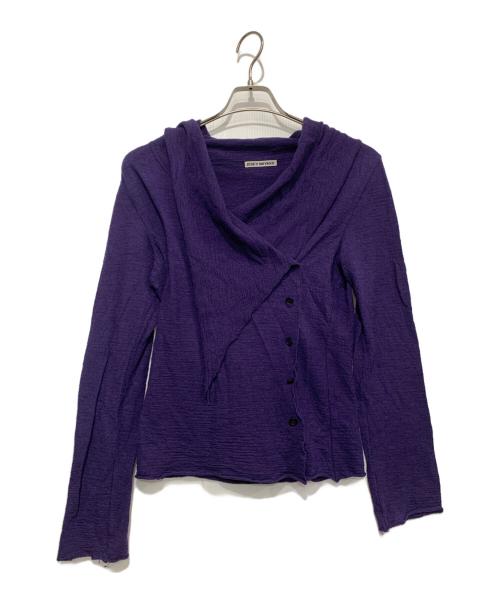 ISSEY MIYAKE（イッセイミヤケ）ISSEY MIYAKE (イッセイミヤケ) 薄手カーディガン パープル サイズ:3の古着・服飾アイテム