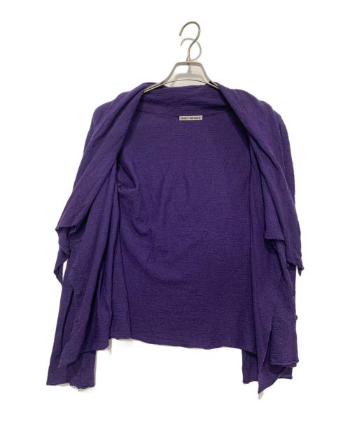 ISSEY MIYAKE（イッセイミヤケ）ISSEY MIYAKE (イッセイミヤケ) 薄手カーディガン パープル サイズ:3の古着・服飾アイテム