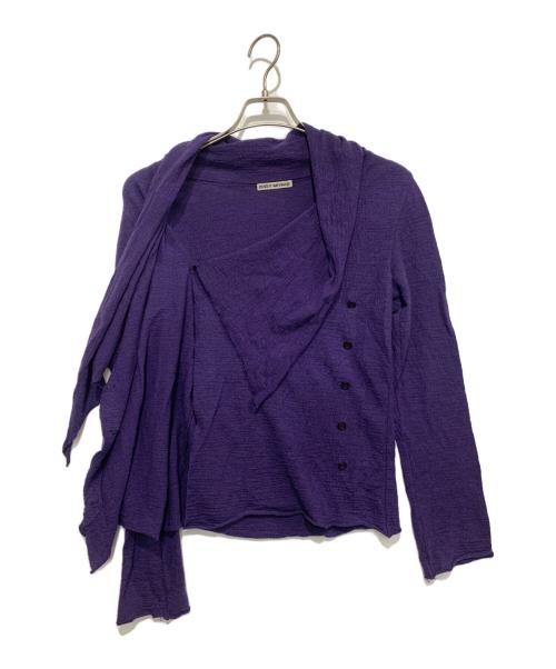ISSEY MIYAKE（イッセイミヤケ）ISSEY MIYAKE (イッセイミヤケ) 薄手カーディガン パープル サイズ:3の古着・服飾アイテム