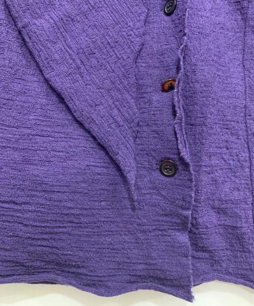 ISSEY MIYAKE（イッセイミヤケ）ISSEY MIYAKE (イッセイミヤケ) 薄手カーディガン パープル サイズ:3の古着・服飾アイテム