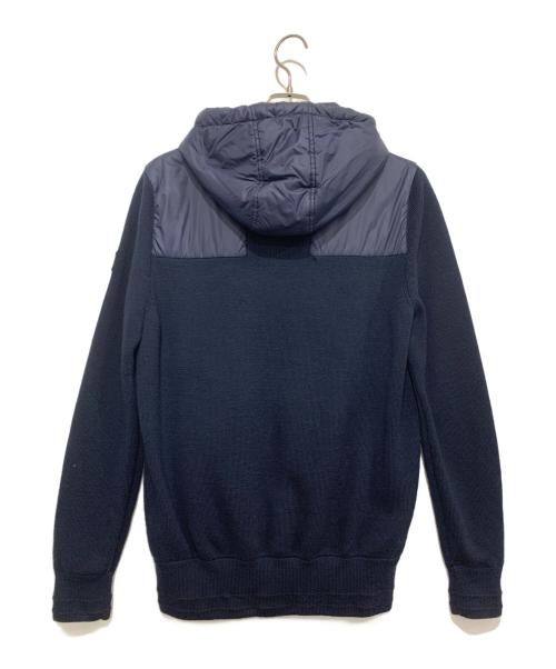 HUGO BOSS（ヒューゴ ボス）HUGO BOSS (ヒューゴ ボス) フード付きナイロン切替ジャケット ネイビー×ブルー サイズ:Mの古着・服飾アイテム