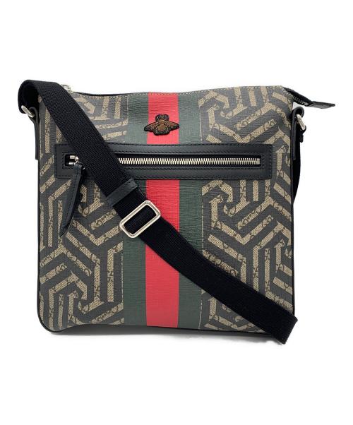 GUCCI（グッチ）GUCCI (グッチ) ショルダーバッグ ブラック×ブラウンの古着・服飾アイテム