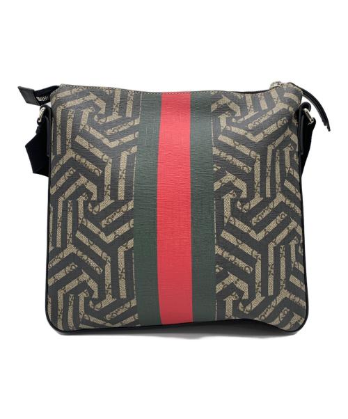 GUCCI（グッチ）GUCCI (グッチ) ショルダーバッグ ブラック×ブラウンの古着・服飾アイテム