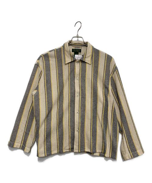 JOURNAL STANDARD relume（ジャーナルスタンダード レリューム）JOURNAL STANDARD relume (ジャーナルスタンダード レリューム) 長袖シャツ ベージュ×ネイビー サイズ:M 未使用品の古着・服飾アイテム