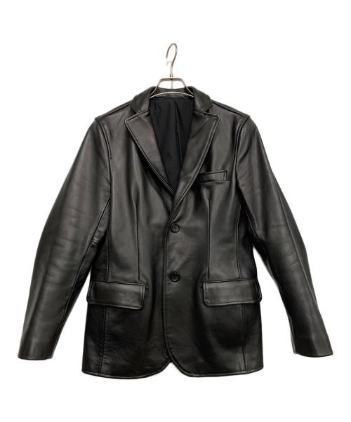 BACKDROP（バックドロップ）BACKDROP (バックドロップ) レザージャケット ブラック サイズ:Sの古着・服飾アイテム