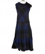 YOHJI YAMAMOTOヨウジヤマモト）の古着「半袖ワンピース」｜ブラック×ネイビー