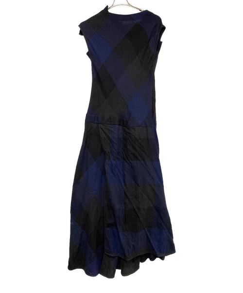 YOHJI YAMAMOTO（ヨウジヤマモト）YOHJI YAMAMOTO (ヨウジヤマモト) 半袖ワンピース ブラック×ネイビー サイズ:1の古着・服飾アイテム