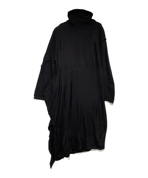 YOHJI YAMAMOTO（ヨウジヤマモト）YOHJI YAMAMOTO (ヨウジヤマモト) 長袖ニットワンピース ブラック サイズ:2の古着・服飾アイテム