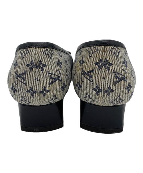 LOUIS VUITTON（ルイ ヴィトン）LOUIS VUITTON (ルイ ヴィトン) チャンキーヒール グレー サイズ:37　1/2の古着・服飾アイテム