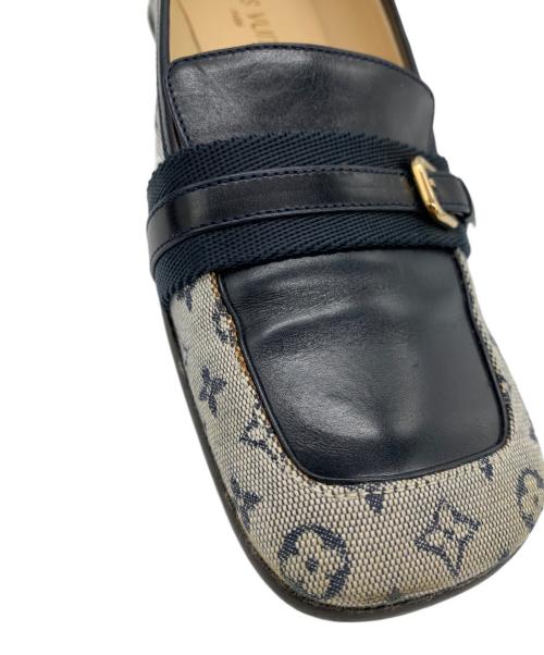 LOUIS VUITTON（ルイ ヴィトン）LOUIS VUITTON (ルイ ヴィトン) チャンキーヒール グレー サイズ:37　1/2の古着・服飾アイテム