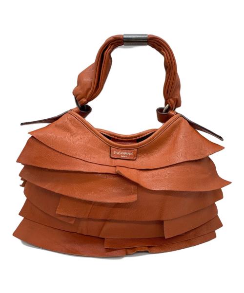 Yves Saint Laurent（イヴサンローラン）Yves Saint Laurent (イヴサンローラン) フリルショルダーバッグ ブラウン サイズ:-の古着・服飾アイテム