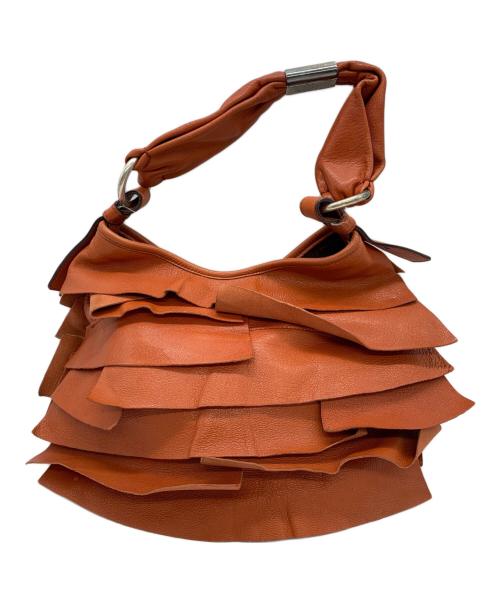 Yves Saint Laurent（イヴサンローラン）Yves Saint Laurent (イヴサンローラン) フリルショルダーバッグ ブラウン サイズ:-の古着・服飾アイテム