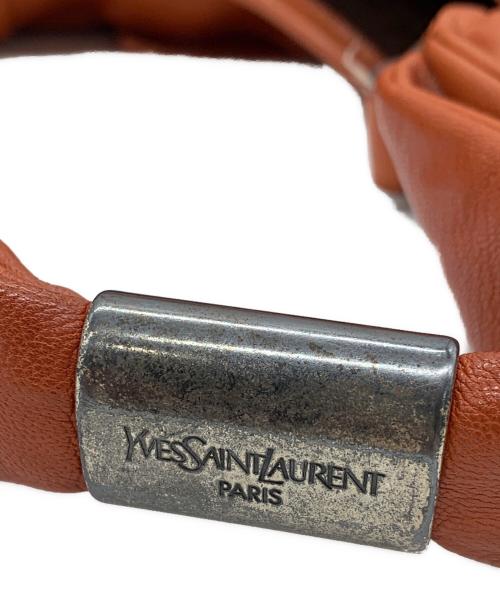 Yves Saint Laurent（イヴサンローラン）Yves Saint Laurent (イヴサンローラン) フリルショルダーバッグ ブラウン サイズ:-の古着・服飾アイテム