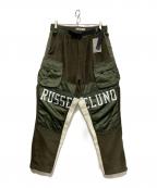 RUSSELUNOラッセルノ）の古着「カスタムコンビパンツ」｜カーキ