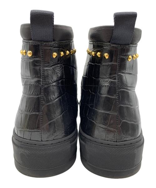 Alfredo BANNISTER（アルフレッドバニスター）Alfredo BANNISTER (アルフレッドバニスター) センタージップ スタッズ スニーカー ブラック サイズ:42の古着・服飾アイテム