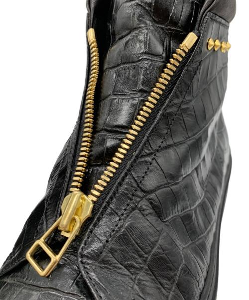 Alfredo BANNISTER（アルフレッドバニスター）Alfredo BANNISTER (アルフレッドバニスター) センタージップ スタッズ スニーカー ブラック サイズ:42の古着・服飾アイテム