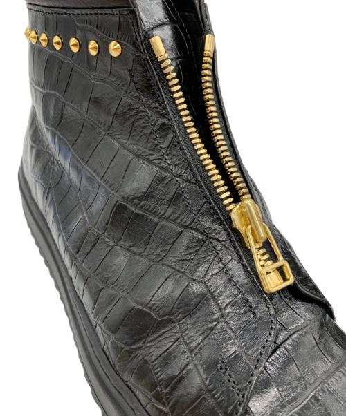 Alfredo BANNISTER（アルフレッドバニスター）Alfredo BANNISTER (アルフレッドバニスター) センタージップ スタッズ スニーカー ブラック サイズ:42の古着・服飾アイテム