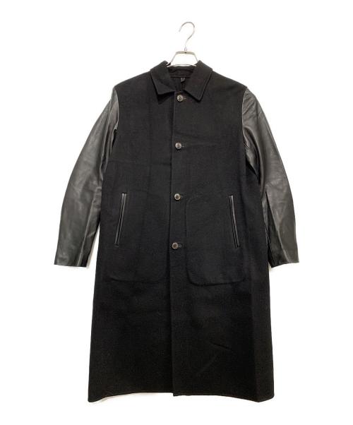 DRAWER（ドゥロワー）Drawer (ドゥロワー) 袖切替ロングコート ブラック サイズ:38の古着・服飾アイテム