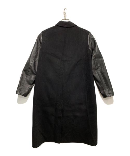 DRAWER（ドゥロワー）Drawer (ドゥロワー) 袖切替ロングコート ブラック サイズ:38の古着・服飾アイテム