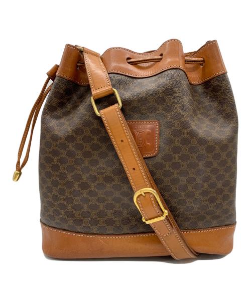 CELINE（セリーヌ）CELINE (セリーヌ) 巾着ショルダーバッグ ブラウン サイズ:-の古着・服飾アイテム