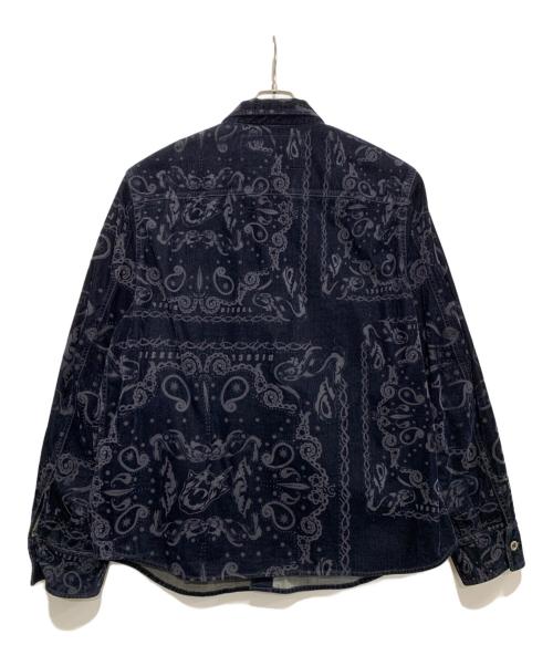 DIESEL（ディーゼル）DIESEL (ディーゼル) ベロアシャツ ネイビー サイズ:Lの古着・服飾アイテム