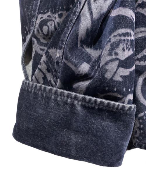 DIESEL（ディーゼル）DIESEL (ディーゼル) ベロアシャツ ネイビー サイズ:Lの古着・服飾アイテム