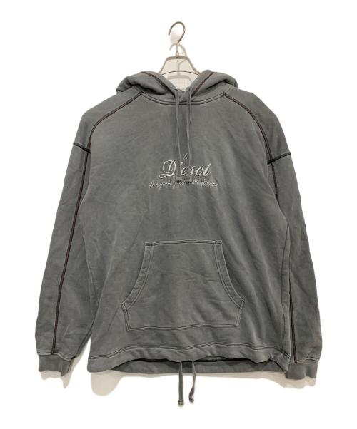 DIESEL（ディーゼル）DIESEL (ディーゼル) プルオーバーパーカー グレー サイズ:Mの古着・服飾アイテム