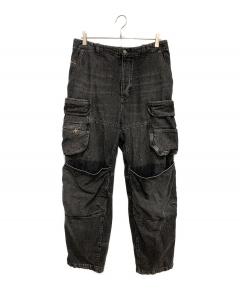 DIESEL ブラック カーゴ【最終値下げ】 中古・古着通販】DIESEL (ディーゼル) カーゴパンツ ブラック サイズ