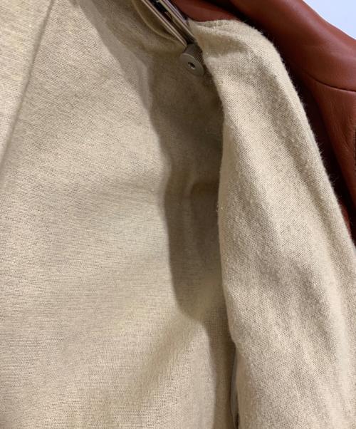 DIESEL（ディーゼル）DIESEL (ディーゼル) カウハイドレザージャケット ブラウン サイズ:Lの古着・服飾アイテム