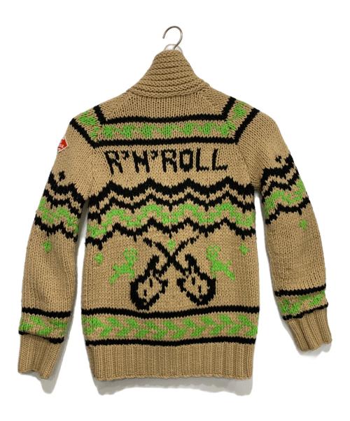 DIESEL（ディーゼル）DIESEL (ディーゼル) ニットジャケット ブラウン サイズ:Mの古着・服飾アイテム