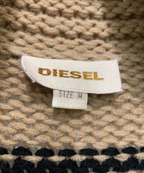 DIESEL（ディーゼル）DIESEL (ディーゼル) ニットジャケット ブラウン サイズ:Mの古着・服飾アイテム