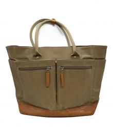 PORTER（ポーター）の古着「トートバッグ」｜ベージュ×ブラウン