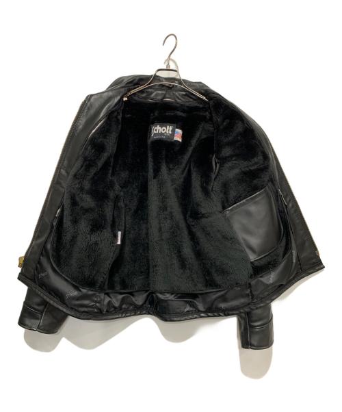 Schott（ショット）Schott (ショット) レザージャケット ブラック サイズ:42の古着・服飾アイテム