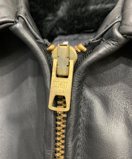 Schott（ショット）Schott (ショット) レザージャケット ブラック サイズ:42の古着・服飾アイテム