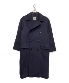 HAMILTON×BEAUTY&YOUTH（ハミルトン×ビューティーアンドユース）の古着「WOOL MIX ロングPコート」｜ネイビー
