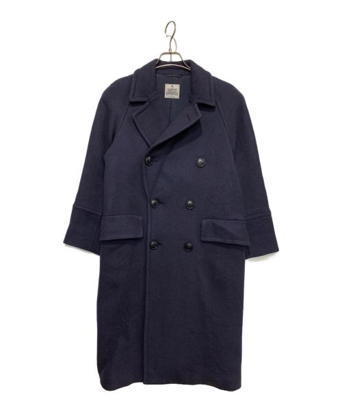 HAMILTON（ハミルトン）HAMILTON (ハミルトン) BEAUTY&YOUTH (ビューティーアンドユース) WOOL MIX ロングPコート ネイビー サイズ:Sの古着・服飾アイテム