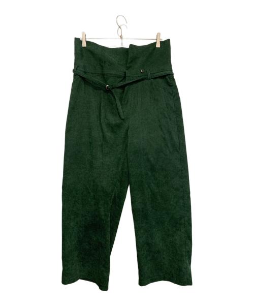 CLANE（クラネ）CLANE (クラネ) ウエストベルトコーデュロイパンツ グリーン サイズ:1の古着・服飾アイテム